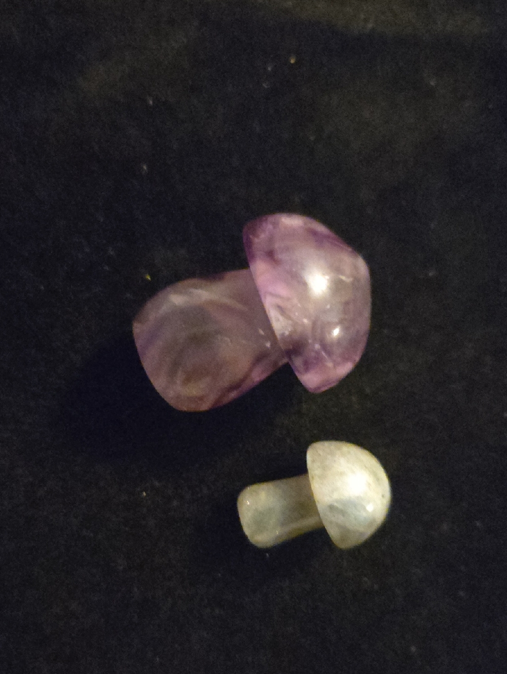 Polished Amethyst and tianshan blue stone